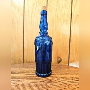 Vintage Blue Cork Bottle